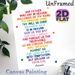 The Lord's Prayer Painting Poster, Vibrant Rainbow-hued Text With Star Accents Poster, Inspirational Religious Verse Decor Suitable For Home, Prayer_maomaolike.com