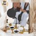 Ethiopian Coffee Ceremony Painting Poster, Vibrant Flat-style Illustration Poster, Cultural Art Decor For Kitchen, Dining Room & Coffee Shop_maomaolike.com