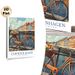 Copenhagen Bicycle Painting Poster, Vibrant Retro Canal-side Town Scene Poster, Cozy Nostalgic Decor Option For Living Room, Bedroom And Entryway_maomaolike.com