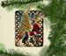 Lancashire Heeler And Santa Claus Porcelain Ornament Christmas Tree Hanging Decorations For Home Christmas Holiday, Rectangle, Gift, Multicolor_maomaolike.com
