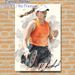 Tennis Player Painting Poster, Vibrant Watercolor Style Poster, Dynamic Competitive Tennis Athlete Celebrating Moment, Inspiring Sports-themed Decor_maomaolike.com