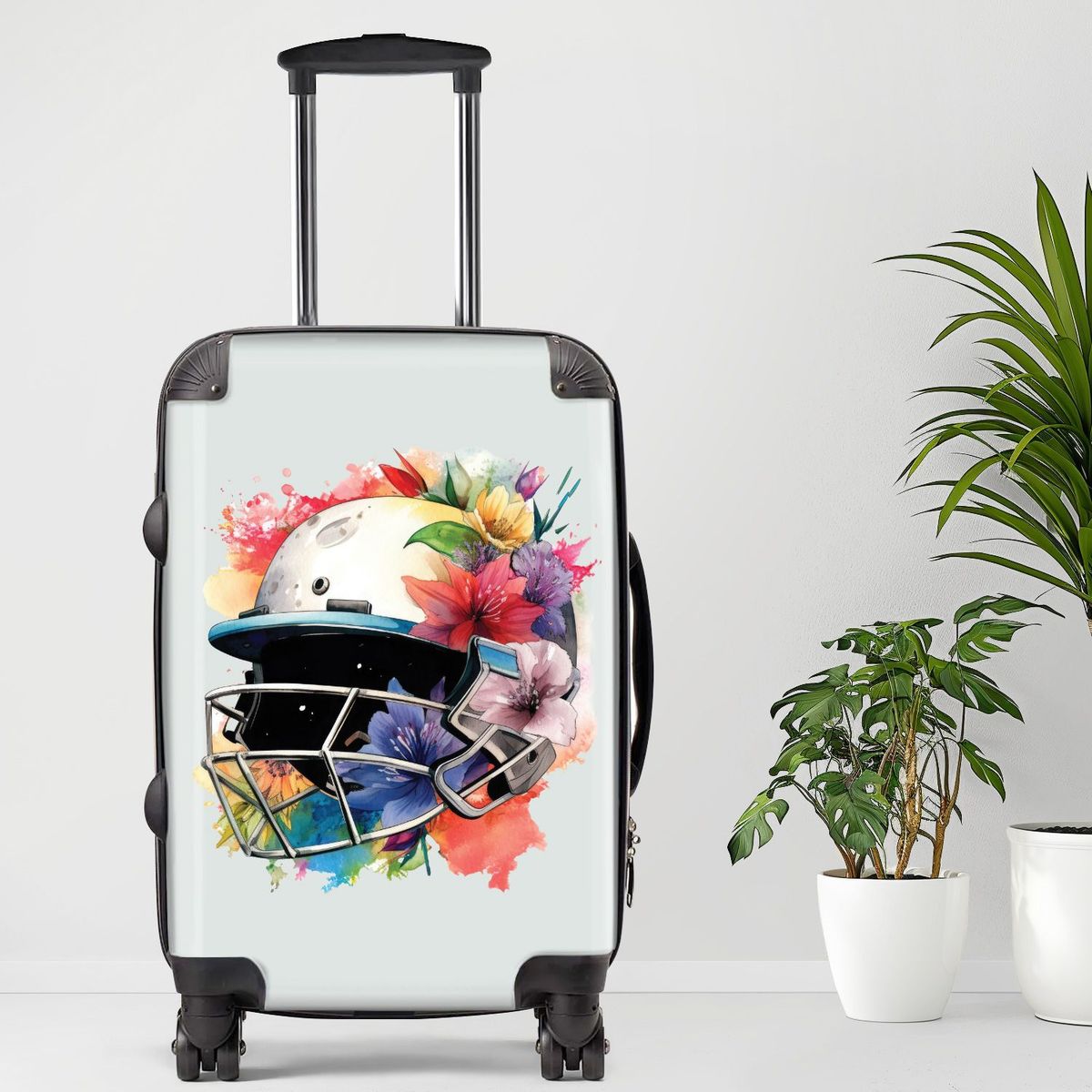 Football2 Luggage, 20/24/28 Inch Luggage, Carry-On, Custom Luggage, Luggage Set, Suitcase, Travel, Vacation, Cabin Suitcase, Custom Suitcase, Personalized Luggage_maomaolike.com