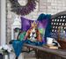 Basset Hound King Of Mardi Gras Throw Pillow Machine Washable, Indoor Outdoor Decorative Pillow For Couch, Bed Or Patio, 18Hx18W_maomaolike.com