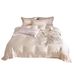 1 French Style High-End Retro Summer Tencel Floral Four-Piece Set Cool Quilt Cover Bed Sheet Naked Sleep Silky Bedding_maomaolike.com