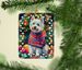 Westie Christmas Porcelain Ornament Christmas Tree Hanging Decorations For Home Christmas Holiday, Rectangle, Gift, Multicolor_maomaolike.com