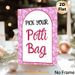 Potli Bag Themed Painting Poster, Pink Floral Patterned Border With Stylish Script Text Poster, Charming Decorative Sign Ideal For Festive Gatherings_maomaolike.com