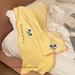 Big Eye Cute Towel Four-Piece Set Student Bath Skirt Coral Fleece Quick-Dry Absorbent Bathrobe Dormitory Use Home_maomaolike.com