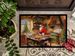 Cookies With Santa Claus Father Christmas Doormat Front Door Mat Indoor Outdoor Rugs For Entryway, Non Slip Washable Low Pile, 24H X 36W_maomaolike.com