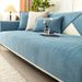 Home Textile Modern Simple Sofa Cushion Universal For All Seasons Wabi Sabi Style Green Chenille Sofa Cover Non Slip Solid Color Seat Cushion Cover_maomaolike.com