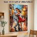 Tango Dancing Themed Painting Poster, Vibrant Impasto-style Couple Dancing In Bustling City Street Poster, Romantic Artistic Decor Option For Living_maomaolike.com