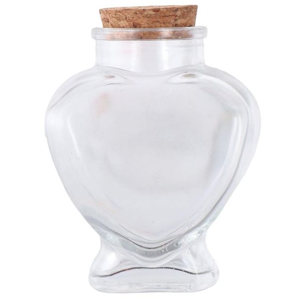 Empty Mini Heart-Shaped With Cork Stoppers Small Glass Bottles Jars For DIY Art Crafts Decoration Party Supplies_maomaolike.com