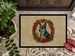 Australian Cattle Dog Christmas Flowers Doormat Front Door Mat Indoor Outdoor Rugs For Entryway, Non Slip Washable Low Pile, 24H X 36W_maomaolike.com