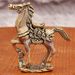 Solid Horse Ornament Yellow Copper Instant Wealth Desktop Craft Decoration Antique Old Brass Small Gift_maomaolike.com