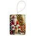 Labrador Retriever And Santa Claus Porcelain Ornament Christmas Tree Hanging Decorations For Home Christmas Holiday, Rectangle, Gift, Multicolor_maomaolike.com