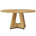 Round Dining Table For 4, 47" Wooden Kitchen Table Farmhouse Dinner Table_maomaolike.com