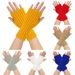 Unisex Wool straight mittens knitted acrylic bare finger sleeves false sleeves short couple half finger_maomaolike.com