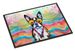 Boston Terrier Hippie Dawg Doormat Front Door Mat Indoor Outdoor Rugs For Entryway, Non Slip Washable Low Pile, 24H X 36W_maomaolike.com