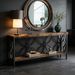 2-Tier Console Table, Industrial Sofa Table Behind Couch_maomaolike.com