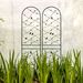 2 Pack Metal Garden Trellis 86.7" X 19.7" Rustproof Trellis For Climbing Plants Outdoor Flower Support Bird Deco Black_maomaolike.com