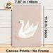 Swan Princess Painting Poster, Soft Pastel-toned Hand-painted White Swan With Glittery Crown And Golden Stars Poster, Elegant Delicate Decor Ideal For_maomaolike.com