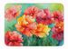Ohio Scarlet Carnations In Watercolor Memory Foam Kitchen Mat Machine Washable Anti-Fatigue Mat Cushion Comfort Bath Mat Or Kitchen Rug_maomaolike.com