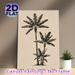 Banana Tree Painting Poster, Monochrome Line Art Style Poster, Understated Tropical Natural Decor Suitable For Living Room, Bedroom, Office_maomaolike.com