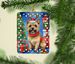 Cairn Terrier Christmas Reindeer Porcelain Ornament Christmas Tree Hanging Decorations For Home Christmas Holiday, Rectangle, Gift, Multicolor_maomaolike.com