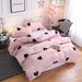 Soft Fiber Printed Floral Three Piece Bedding Set Duvet Quilt Cover_maomaolike.com