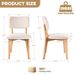Wooden Dining Chairs Set Of 2, Mid Century Modern Kitchen Chairs With Fabric Upholstered And Curved Backrest For Dining Room Restaurant Or Cafe 300LBS Capacity, Natural_maomaolike.com