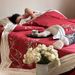New Chinese Red Wedding 100S Long Staple Cotton Brushed Four-Piece Set National Style Bamboo Leaf Embroidery Quilt Cover All-Cotto_maomaolike.com