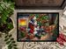 Bluetick Hound And Santa Claus Doormat Front Door Mat Indoor Outdoor Rugs For Entryway, Non Slip Washable Low Pile, 24H X 36W_maomaolike.com