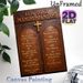 Spanish Ten Commandments Painting Poster, Vintage Leather-textured Poster With Engraved Golden Lettering & Cross, Faith-focused Wall Decor Suitable_maomaolike.com
