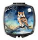 Owl Perched In Coastal Tree Compact Mirror Decorative Travel Makeup Mirror For Women Girls Gifts Pocket Makeup Mirror Folding Handheld_maomaolike.com