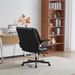 Criss Cross Legged Office Chair With Flip-Up Back Built-In Dynamic Airbag Lumbar Support, Wide Seat Desk Chair With Flip-Up Arms And Wheels, Modern Cross-Leg Chair For Home Office, Vanity, Black_maomaolike.com