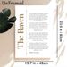 The Raven Literary Painting Poster, Elegant Typographic Classic Poem Text Poster, Timeless Edgar Allan Poe Poetic Content Ideal For Home Study, Living_maomaolike.com