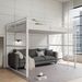 Metal Loft Bed Full Size, Loft Bed Frame With Safety Guard Rails & Flat Ladder, Twin Loft Bed For Kids Teens Adults, White_maomaolike.com