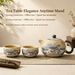 "Cold Mountain Snowy Retreat" Kung Fu Tea Set, Household Ceramic Office Xishi Teapot, One Pot Two Cups Small Set_maomaolike.com