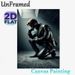 Mysterious Pensive Man Painting Poster, Dim-lit Moody Noir-style Poster, Atmospheric Artistic Decor Featuring Leather-clad Contemplative Figure, Ideal_maomaolike.com