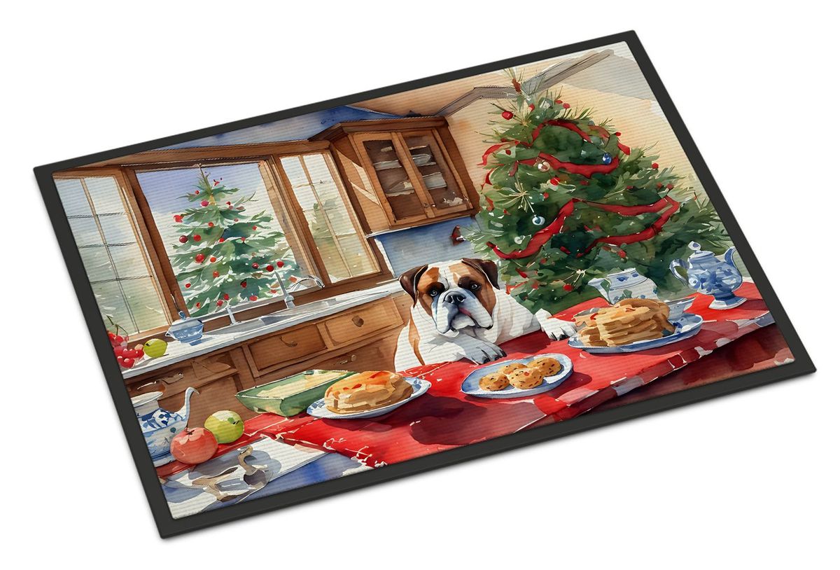 Boxer Christmas Cookies Doormat Front Door Mat Indoor Outdoor Rugs For Entryway, Non Slip Washable Low Pile, 24H X 36W_maomaolike.com