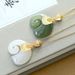 Boutique Natural Stone Hetian Jade Elephant Pendant Necklace Choker Jewelry For Women Birthday Anniversary_maomaolike.com