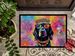 Black Labrador Hippie Dawg Doormat Front Door Mat Indoor Outdoor Rugs For Entryway, Non Slip Washable Low Pile, 24H X 36W_maomaolike.com