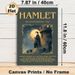 Hamlet Themed Painting Poster, Vintage Watercolor Style Hamlet & Castle Scene Poster, Timeless Literary Decor, Ideal For Study, Living Room And_maomaolike.com