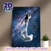 Wishbone Themed Painting Poster, Dreamy Cosmic Sailor Scene Poster, Unique Tracklist Design, Ideal For Bedroom And Music Studio_maomaolike.com