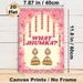 Jhumka Earring Themed Painting Poster, Vibrant Pink Floral Indian Style Poster, Cultural Aesthetic Design With Ornate Jhumka Earrings, Ideal Decor For_maomaolike.com