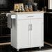 Kitchen Island Cart, Rolling Island Table With Solid Wood Top, Trolley Cart With Drawer_maomaolike.com