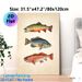 Vintage Fish Painting Poster, Detailed Hand-drawn Colorful Freshwater Fish Poster, Brings Natural Rustic Charm, Ideal For Living Room, Study Or_maomaolike.com