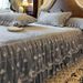 Thickened Milk With Cotton Padding Princess Style Lace Sheet Warm Baby Velvet Bed Skirt Cover_maomaolike.com