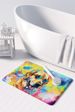 Yellow Labrador Hippie Dawg Memory Foam Kitchen Mat Machine Washable Anti-Fatigue Mat Cushion Comfort Bath Mat Or Kitchen Rug_maomaolike.com