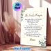 The Lord's Prayer Painting Poster, Elegant Watercolor Eucalyptus & Gold Accented Text Poster, Inspirational Religious Verse Decor For Home, Prayer_maomaolike.com