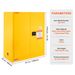 VEVOR Flammable Storage Cabinet 30 Gal, 43.1x18.1x50.1 Inch Cold-Rolled Steel Flammable Liquid Storage Cabinet Explosion Proof With 1 Adjustable Shelf 2 Manual Closing Doors For Industrial Use, Yellow_maomaolike.com